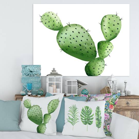 Designart - Green Southwestern Cactus